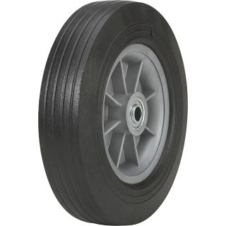 Martin Flat-Free Solid Rubber Tire and Poly Wheel — 10 x 2.75 Tire, Model# ZP1102RT-2C2  Flat Free Hand Truck Wheels