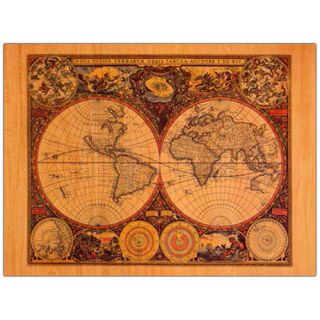 World Map Graphic Art on Canvas