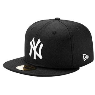 New Era MLB 59Fifty Black & White Basic Cap   Mens   Baseball   Accessories   Washington Nationals   Black/White