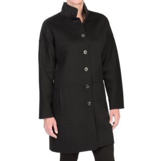 Forte Cashmere Wool Cashmere Modern Button Front Coat (For Women) 75