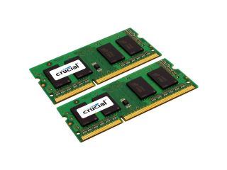 Crucial 4GB (2 x 2GB) 204 Pin DDR3 SO DIMM DDR3 1066 (PC3 8500) Dual Channel Kit Laptop Memory Model CT2KIT25664BC1067