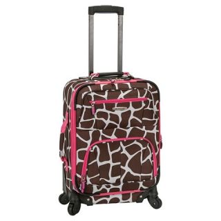 Spinner Carry On Luggage Set   Pink Giraffe