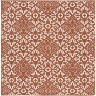 Artistic Weavers Booroomba Cherry 7 ft. 3 in. x 7 ft. 3 in. Square Indoor/Outdoor Area Rug S00151001817