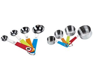 Cook N Home 8 Piece Stainless Steel Measuring Spoon and Cup Set