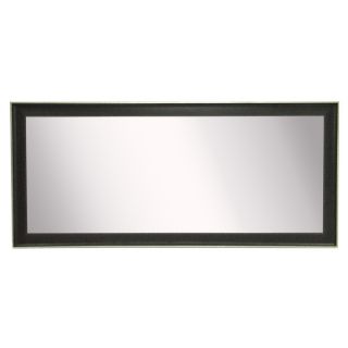 Black Framed Beveled Wood/Glass Wall Mirror
