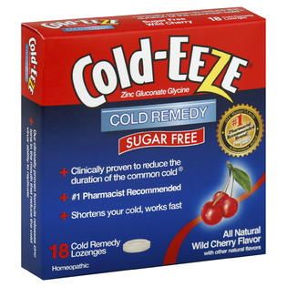 Cold Eeze Cold Remedy, Sugar Free, Lozenges, Wild Cherry Flavor, 18