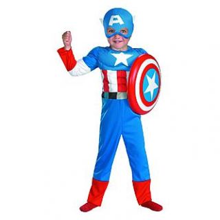 Disney Captain America Toddler Muscle Costume Size 3T 4T   Seasonal