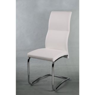 TRIBECCA HOME Reynold White Metal Sleek Modern Contoured Dining Chair