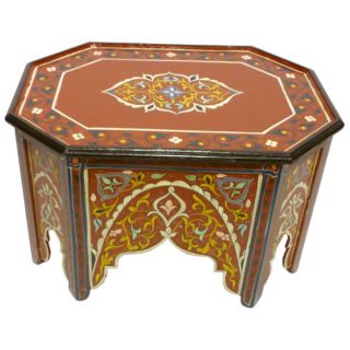 Hand painted Multicolored Wood Coffee Table (Morocco)   16816463