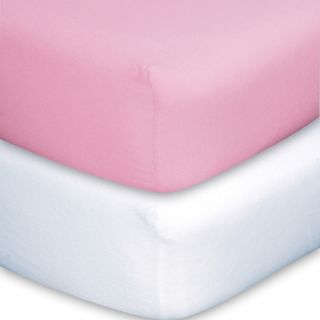 Trend Lab Pink/White Flannel Crib Sheet Set (Pack of 2)   15217136