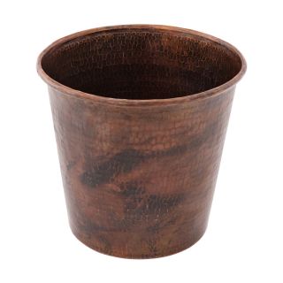 Premier Copper Products Premier Copper Products TC11DB Oil Rubbed Bronze Hand Hammered Waste Bin Trash Can