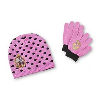 Ever After High Girls Beanie Hat & Gloves   Dots   Clothing, Shoes
