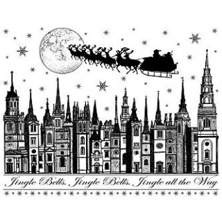 Crafty Individuals Unmounted Rubber Stamp Jingle Bells Rooftops