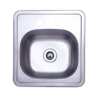 Elements of Design Carefree Brushed Nickel Single Basin Customizable Stainless Steel Drop in Residential Bar Sink