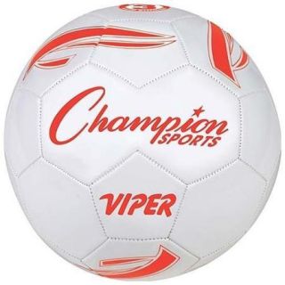 Champion Sports VIPER Soccer Ball, Size 3, White