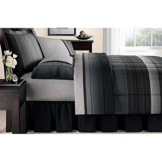 Mainstays Ombre Coordinated Bedding Set with Bedskirt Bed in a Bag