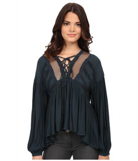 Free People Dont Let Go Peasant Top Deep Forest