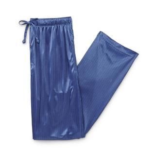 Basic Editions Mens Big & Tall Satin Pajama Pants   Herringbone