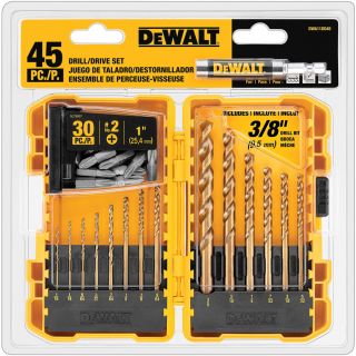 DEWALT 45 Pack Gold Ferrous Twist Drill Bit Set
