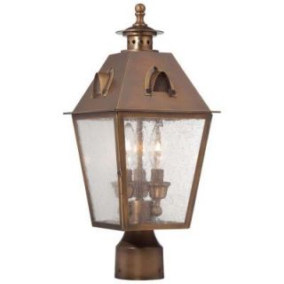 the great outdoors by Minka Lavery Edenshire 3 Light English Brass Outdoor Post Mount 72426 212