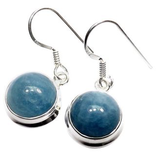 Handcrafted Sterling Silver Aquamarine Earrings (India)   17658414