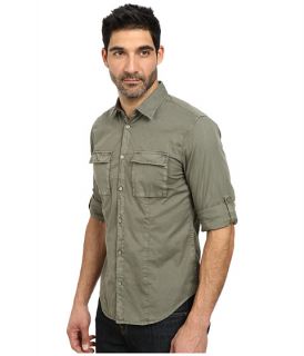 John Varvatos Star U S A Two Pocket Utility Roll Up Sleeve Shirt W487r2b Olive