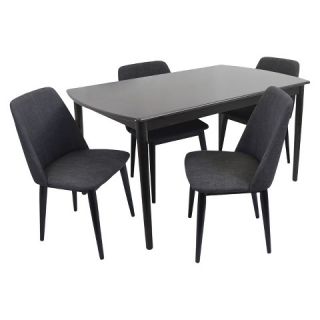 Lumisource 5 Piece Tintori Dining Set   Black