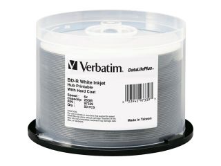 Verbatim 25GB 6X BD R Inkjet Printable 50 Packs Spindle Disc Model 97339