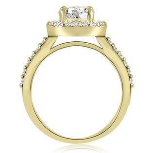 AMCOR 1.36 cttw. 14K Yellow Gold Halo Round Cut Diamond Bridal Set (I1