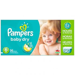 Pampers Baby Dry Giant Pack Size 6 Diapers 96 CT BOX