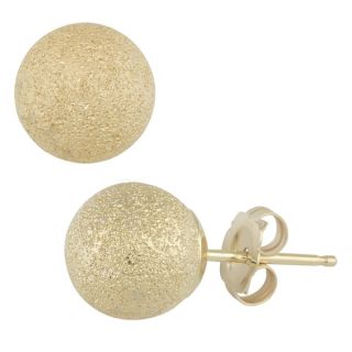Fremada 14k Yellow Gold 6 mm Laser cut Ball Earrings   11876865