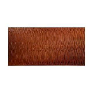 Fasade Waves Vertical 96 in. x 48 in. Decorative Wall Panel in Oil Rubbed Bronze S74 26