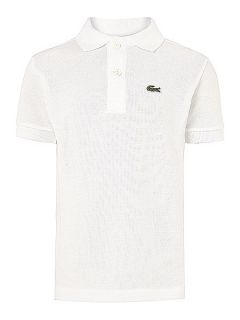 Lacoste Boys short sleeved classic polo shirt White