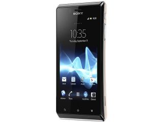 Sony Xperia J ST26a 4 GB (2 GB user available), 512 MB RAM Black Android 4.0 Touch Screen 5.0 MP Camera Unlocked GSM Smart Phone 4.0"