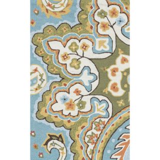 Hand hooked Charlotte Blue/ Green Rug (23 x 39)   15543631