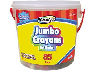 Crayons, Classic Colors, Resealable Bucket with Sharpener, 85/Pk