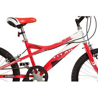 Titan  Blaze 20 inch BMX with 6 speeds, Red and White