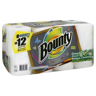 Bounty Paper Towels, Giant Roll, 2 Ply, 8 rolls   Food & Grocery