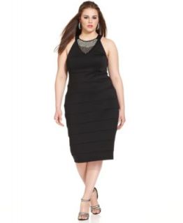 Ruby Rox Plus Size Dress, Sleeveless Sequin A Line