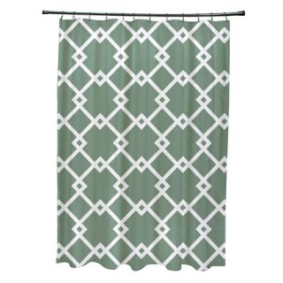 by design Subline Geometric Shower Curtain