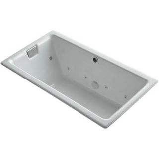 KOHLER Tea for Two 5.5 ft. Effervescence Walk In Whirlpool and Air Bath Tub with Chromatherapy in Ice Grey K 856 CT 95