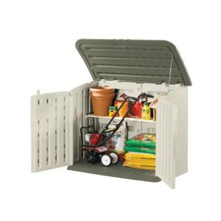 Rubbermaid RHP3747, Large Horizontal Outdoor Storage Shed, 4'3" w x 2' d x 3'