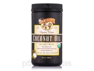 Organic Virgin Coconut Oil (Island Fresh)   32 fl. oz (946 ml) by Barlean's Orga