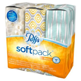 Puffs SoftPack Basic Facial Tissues 132 ct, 3 pk