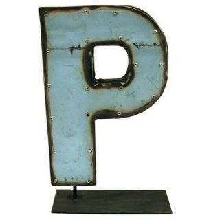 Groovystuff Moonshine Metal Letters P on a Stand Letter Block