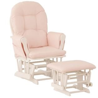 Stork Craft Hoop Glider & Ottoman   White/Pink   Baby   Baby Furniture