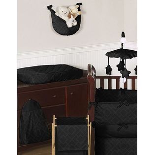Sweet Jojo Designs  Diamond Black Collection 9pc Crib Bedding Set