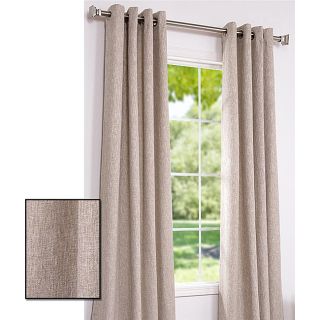 Oatmeal Cotton Linen 96 inch Grommet Curtain Panel  