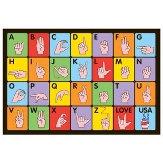 Fun Time Sign Language Kids Rug