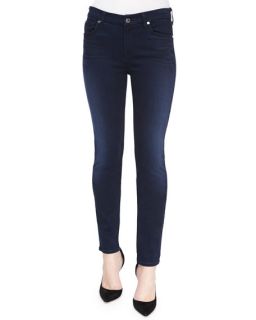 7 For All Mankind Mid Rise Skinny Jeans, Slim Illusion Luxe Rich Blue